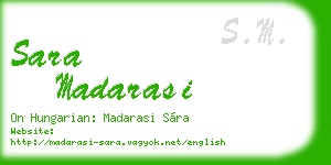 sara madarasi business card